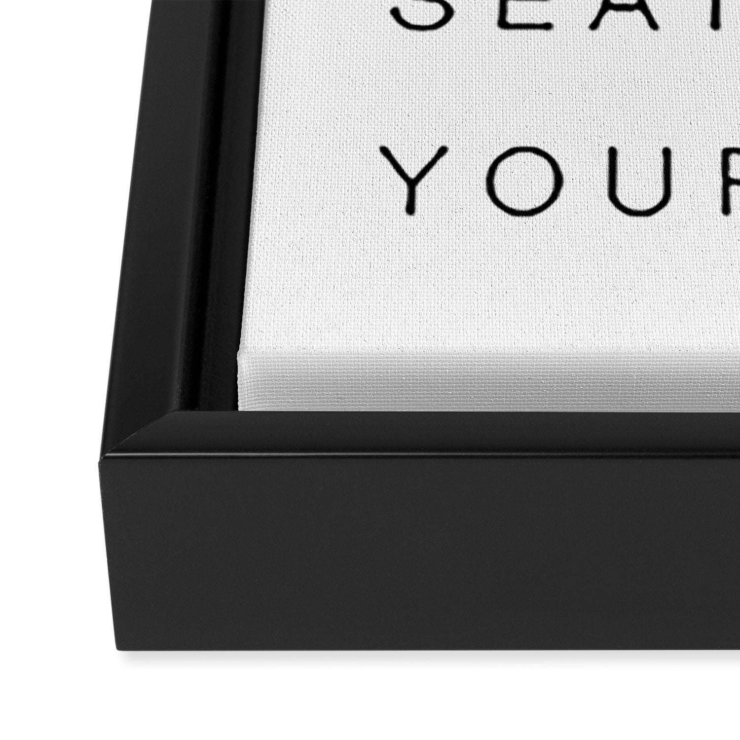 Please Seat Yourself Framed Canvas Print Gallery Image 3