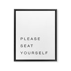 Please Seat Yourself Framed Canvas Print Gallery Image 6