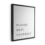 Please Seat Yourself Framed Canvas Print Gallery Image 2