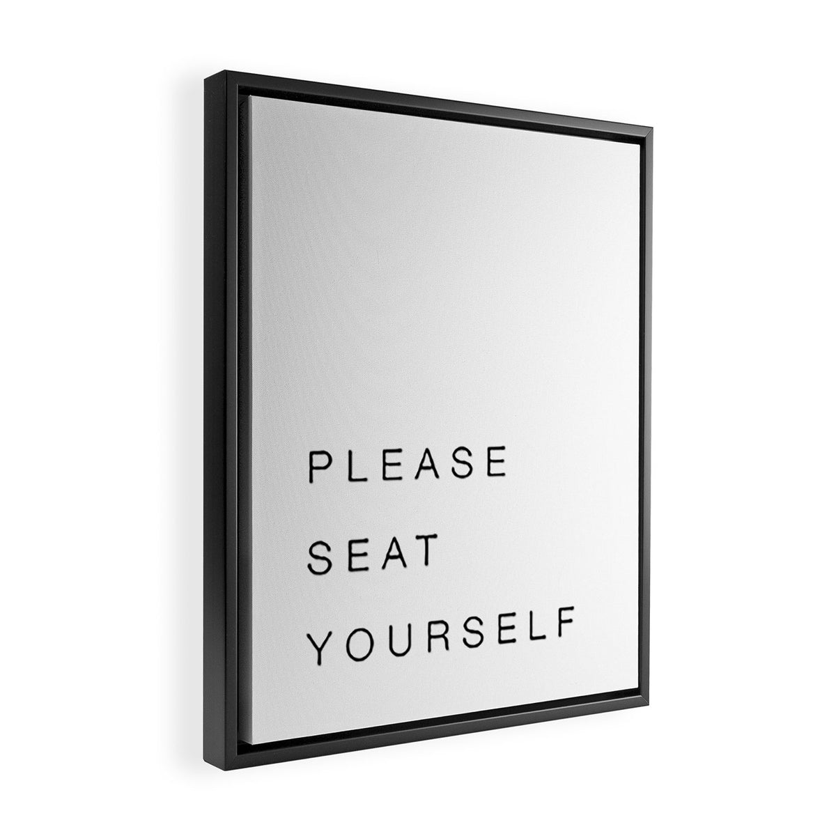 Please Seat Yourself Framed Canvas Print Gallery Image 2