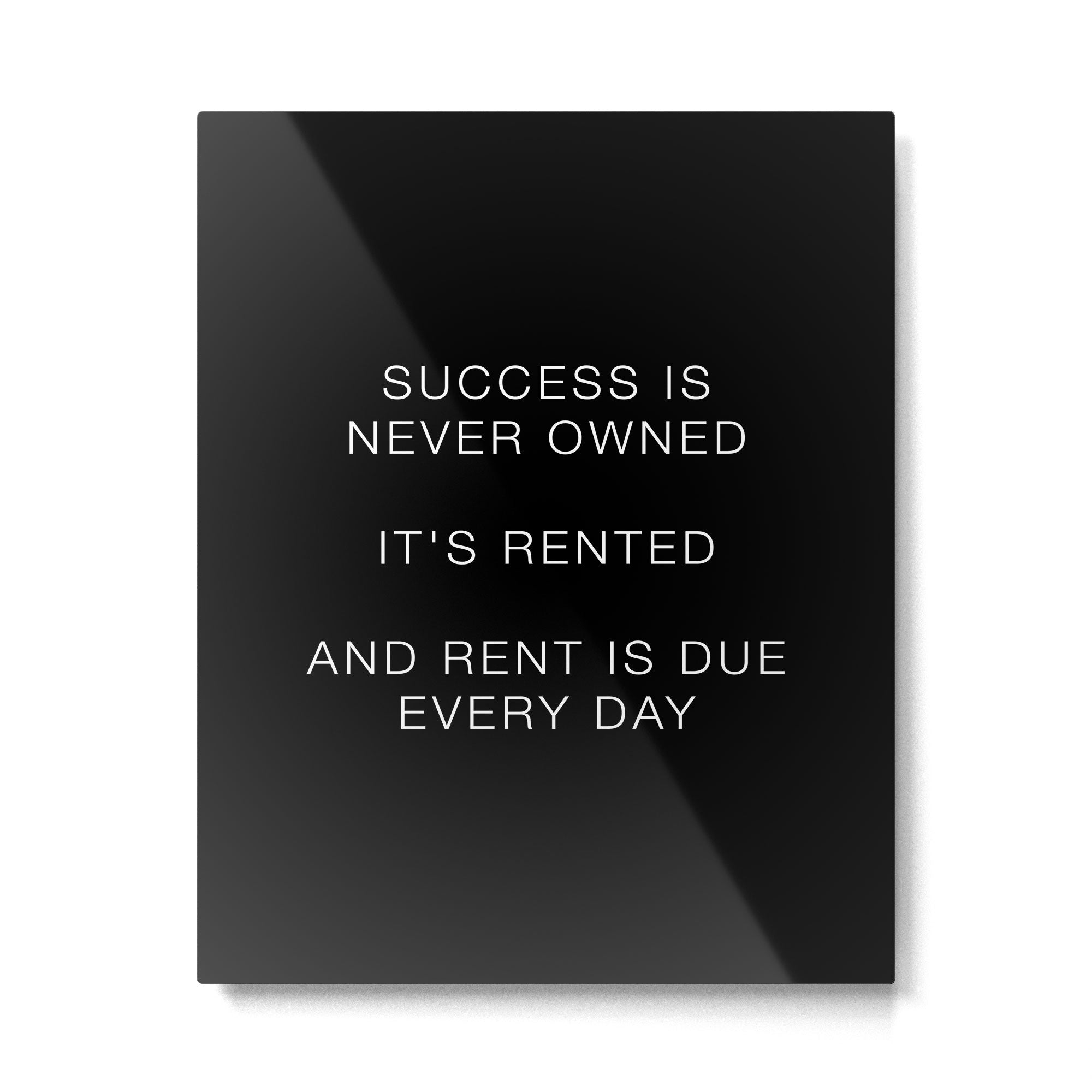 Success is never owned Metal Print Gallery Image 4