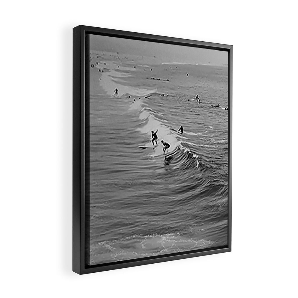Surf Beach Photo Framed Canvas Print Gallery Image 2