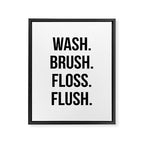Wash Brush Floss Flush Framed Canvas Print Gallery Image 6