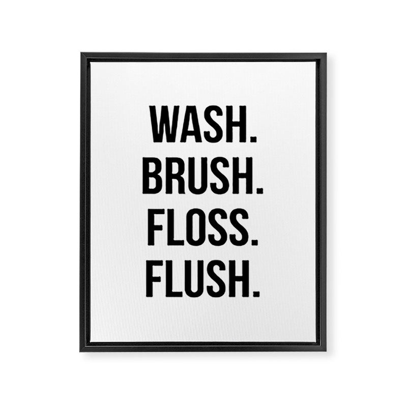 Wash Brush Floss Flush Framed Canvas Print Gallery Image 6