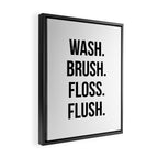 Wash Brush Floss Flush Framed Canvas Print Gallery Image 2