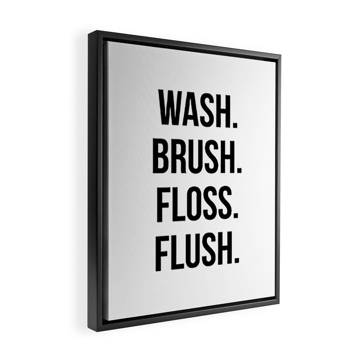 Wash Brush Floss Flush Framed Canvas Print Gallery Image 2