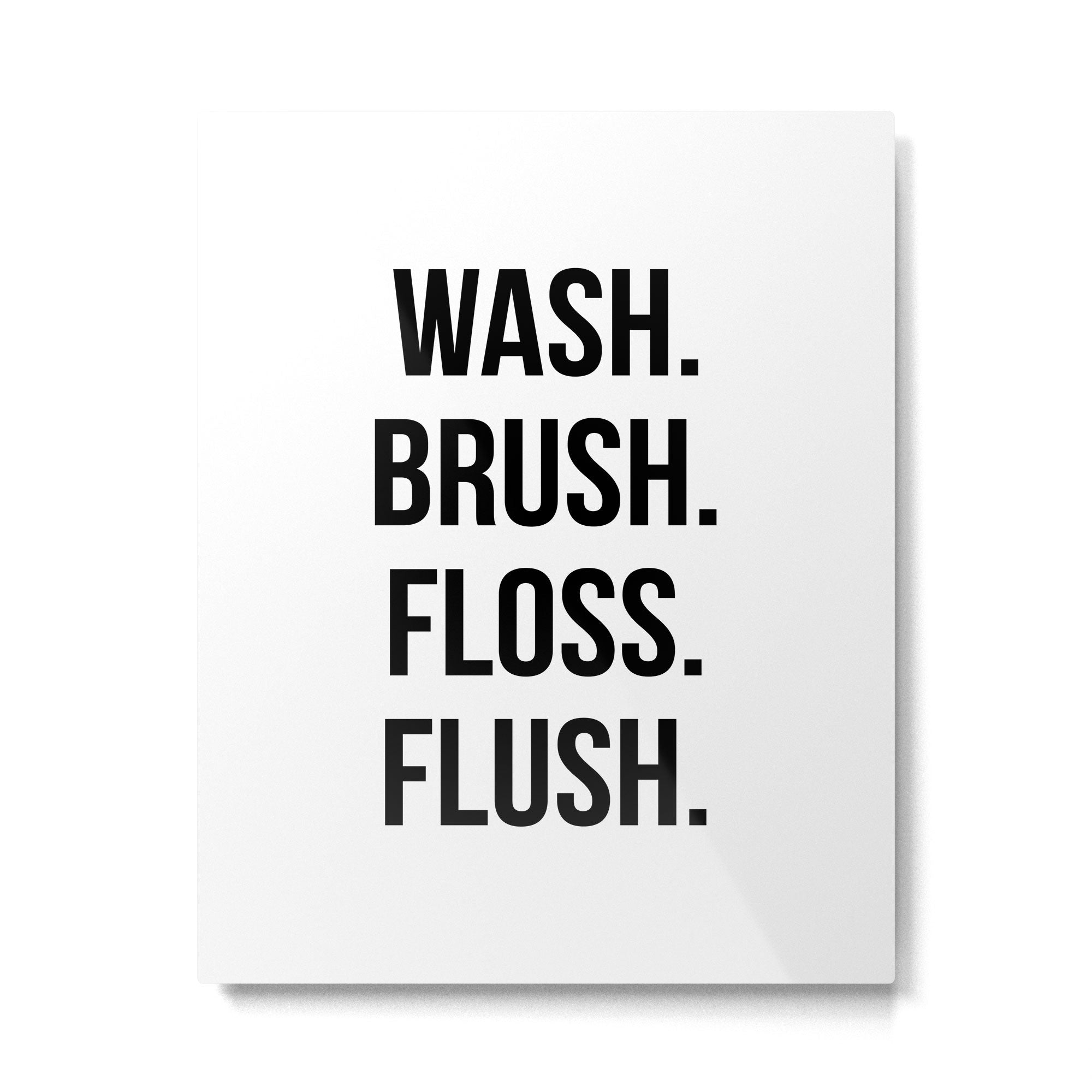 Wash Brush Floss Flush Metal Print Gallery Image 4