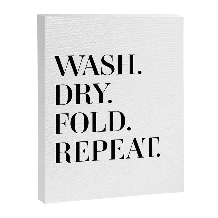 Wash. Dry. Fold. Repeat. Canvas Print Gallery Image 1