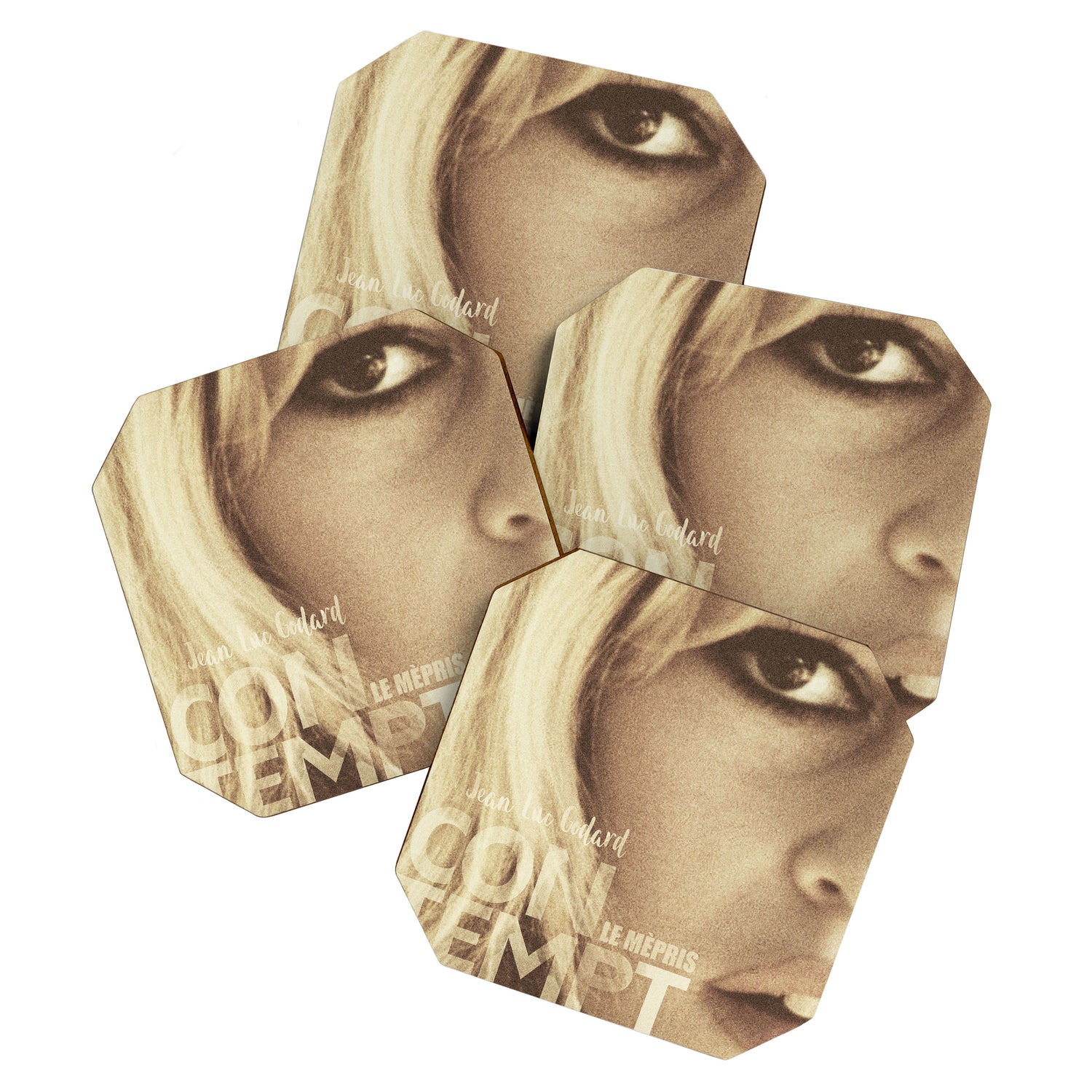 Brigitte Bardot, Contempt, movie poster, Le Mepris, Jean-Luc Godard, Fritz Lang, Coaster Gallery Image 1