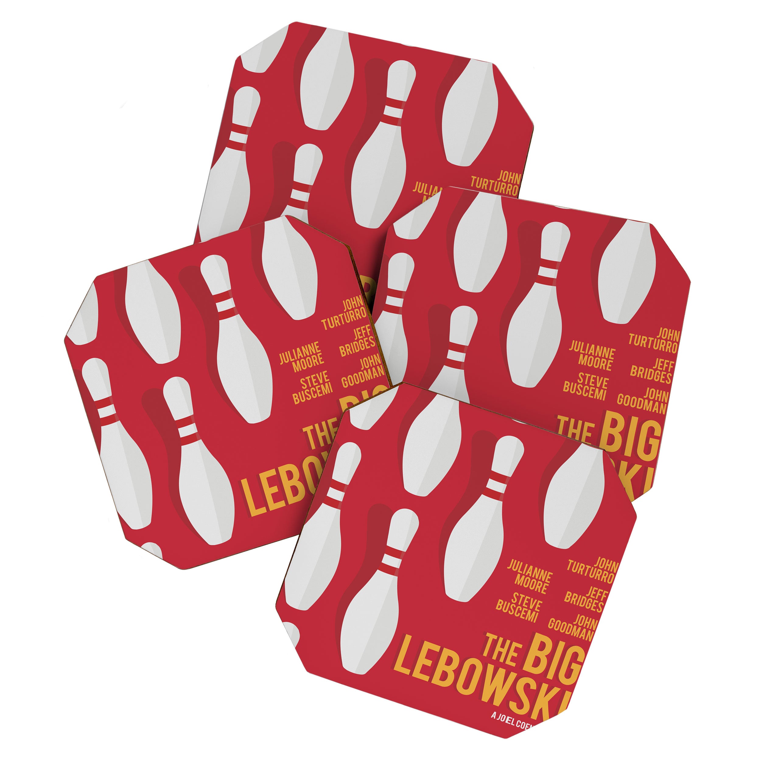 The Big Lebowski, alternative movie poster, Coen brothers film, Jeff Bridges is the dude Coaster Gallery Image 1