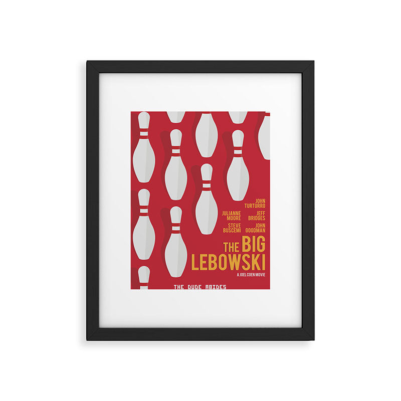 The Big Lebowski, alternative movie poster, Coen brothers film, Jeff Bridges is the dude Framed Art Print Gallery Image 5