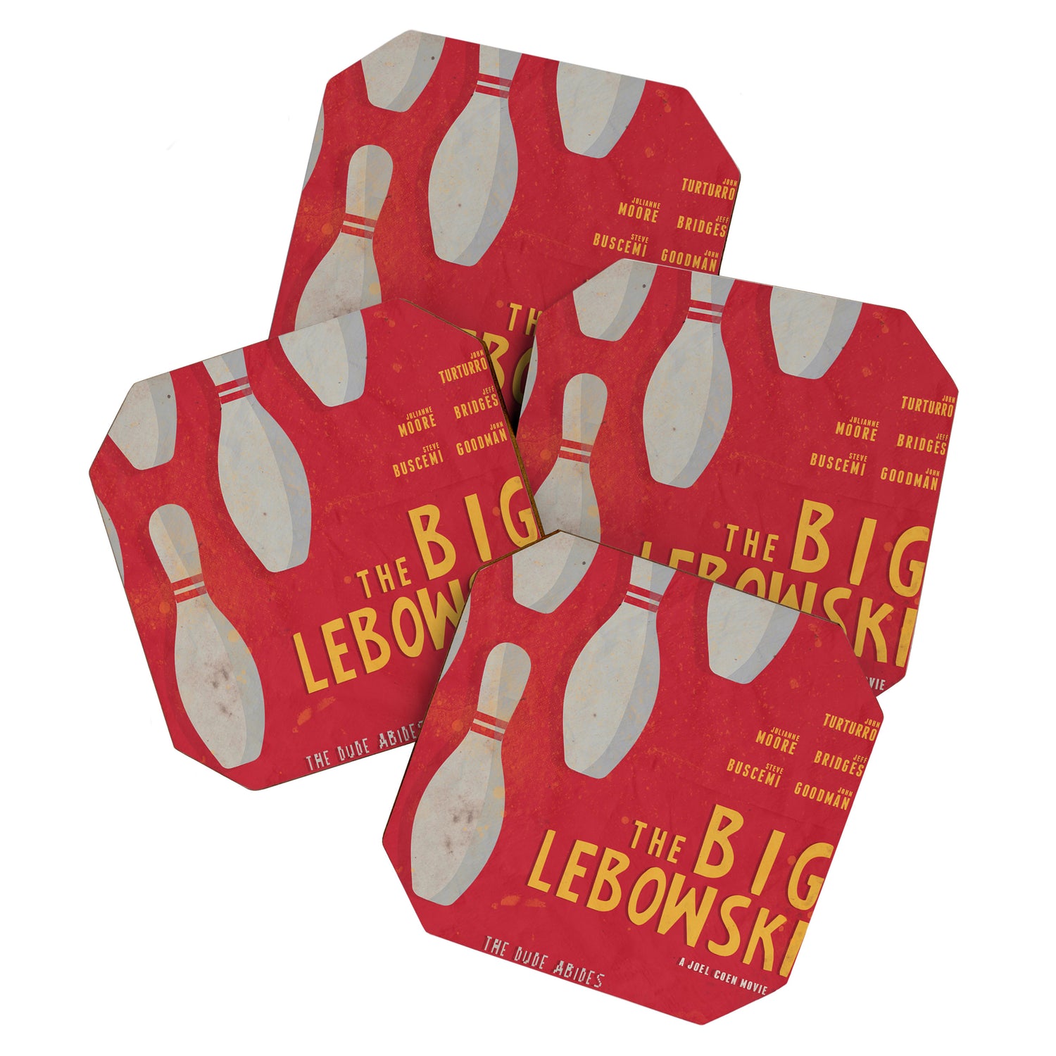 The Big Lebowski - Movie Poster, Coen brothers film, Jeff Bridges, John Turturro, bowling Coaster Gallery Image 1