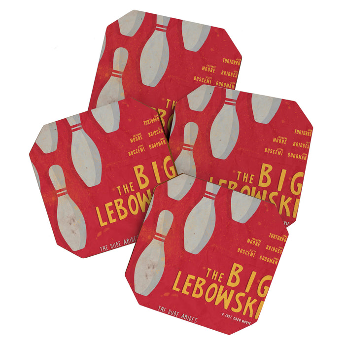 The Big Lebowski - Movie Poster, Coen brothers film, Jeff Bridges, John Turturro, bowling Coaster Gallery Image 1