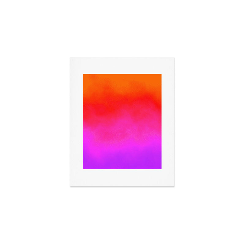 Gradient orange red violet Art Print Gallery Image 1