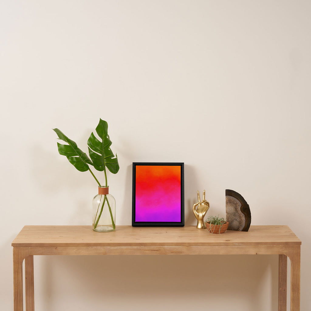 Gradient orange red violet Framed Canvas Print Gallery Image 4