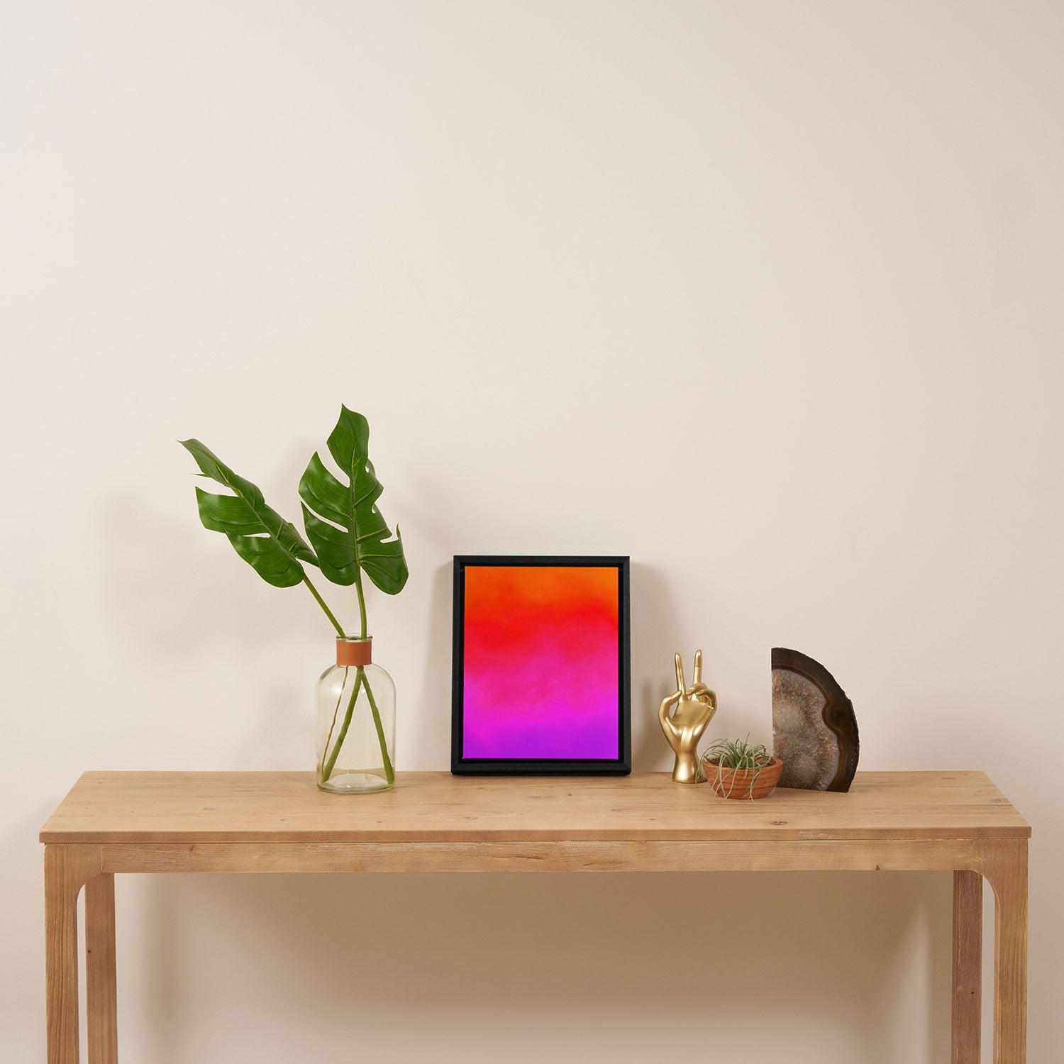 Gradient orange red violet Framed Canvas Print Gallery Image 4