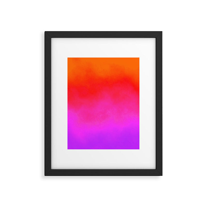Gradient orange red violet Framed Art Print Gallery Image 5