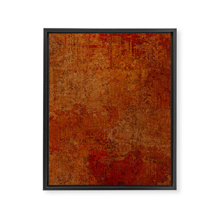 Warm orange cooper red Framed Canvas Print Gallery Image 1
