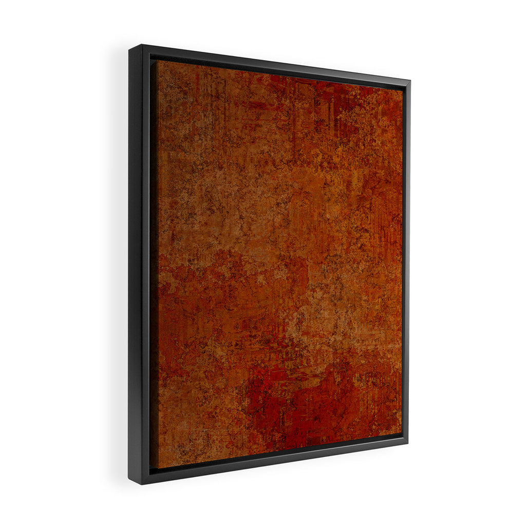 Warm orange cooper red Framed Canvas Print Gallery Image 2