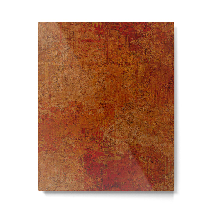 Warm orange cooper red Metal Print Gallery Image 1