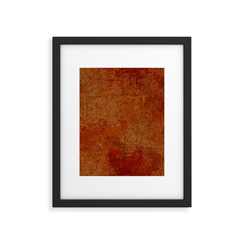 Warm orange cooper red Framed Art Print Gallery Image 6