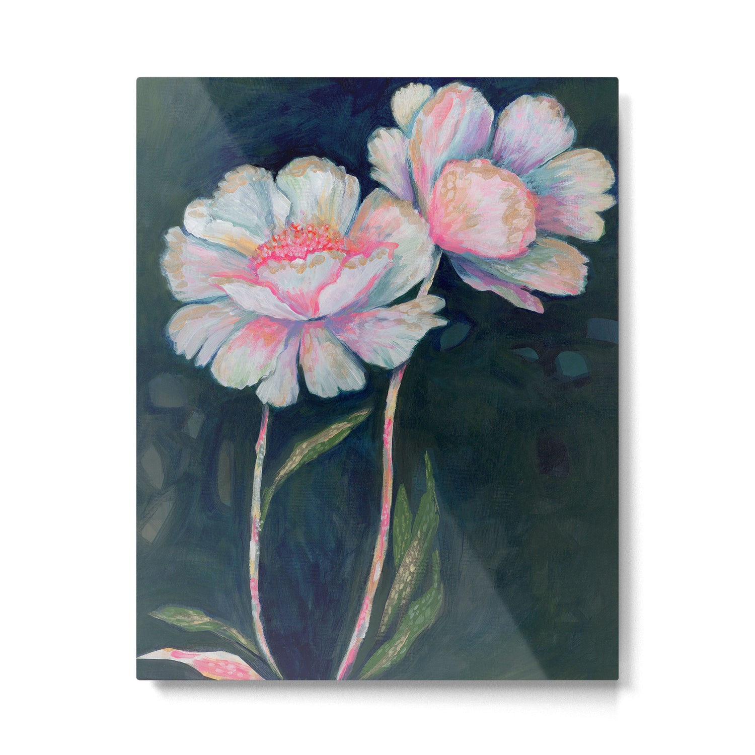Flowers In The Dark Metal Print Gallery Image 4