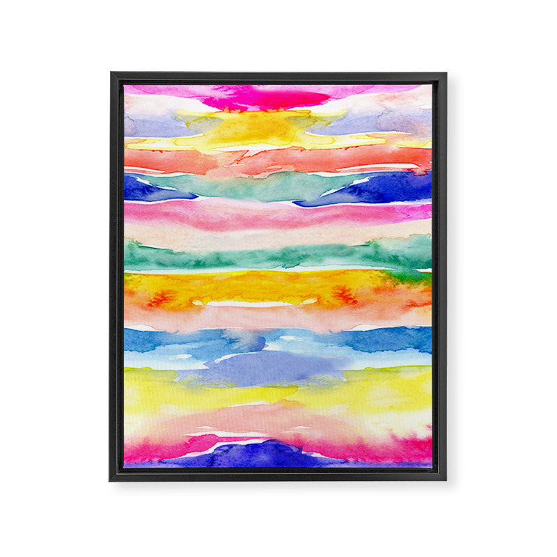 Swooshy Stripes Framed Canvas Print Gallery Image 8