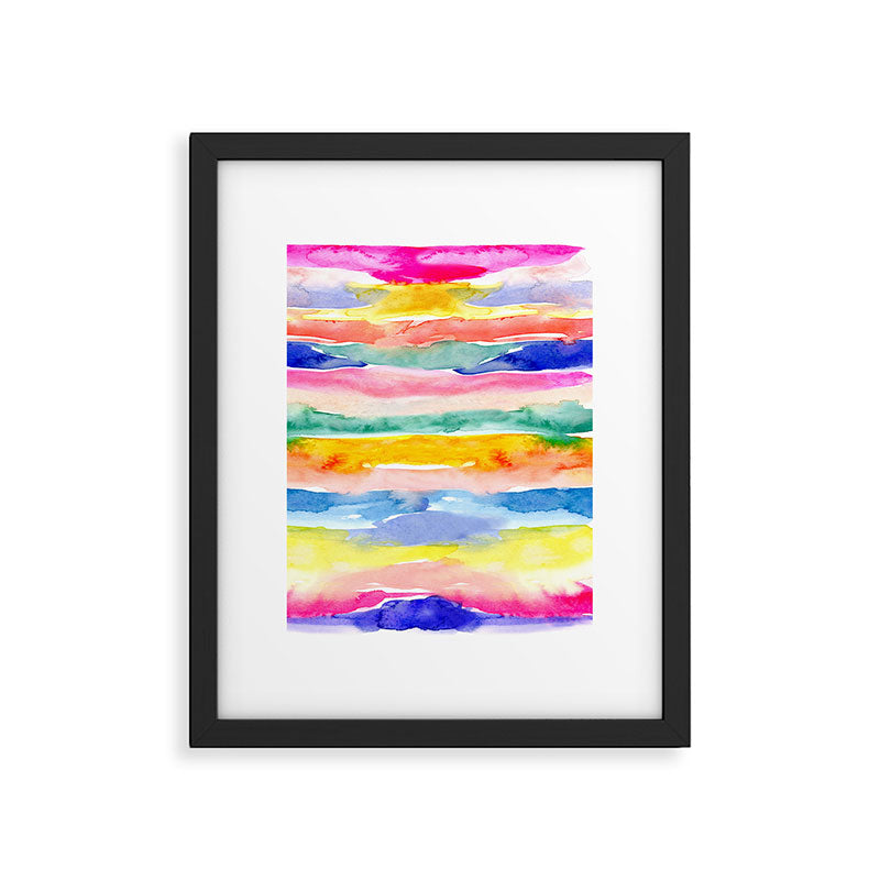 Swooshy Stripes Framed Art Print Gallery Image 6