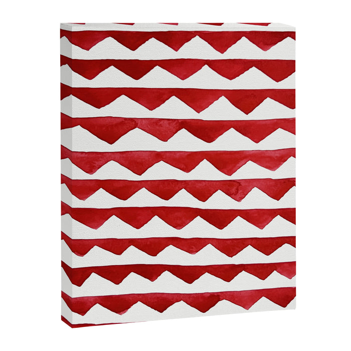 Red Triangle Lines Canvas Print Gallery Image 1