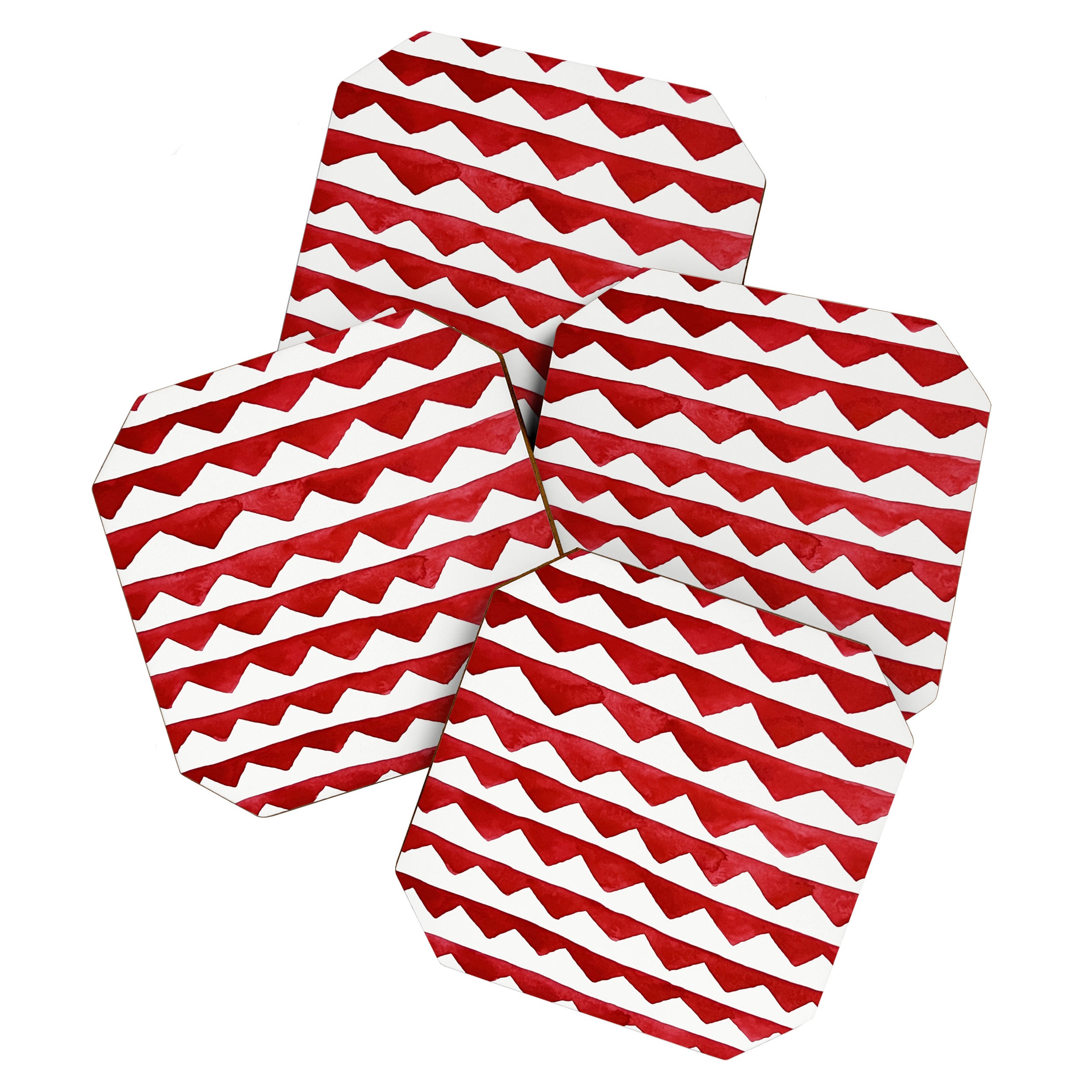 Red Triangle Lines Coaster Gallery Image 1