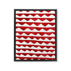 Red Triangle Lines Framed Canvas Print Gallery Image 8