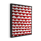 Red Triangle Lines Framed Canvas Print Gallery Image 2
