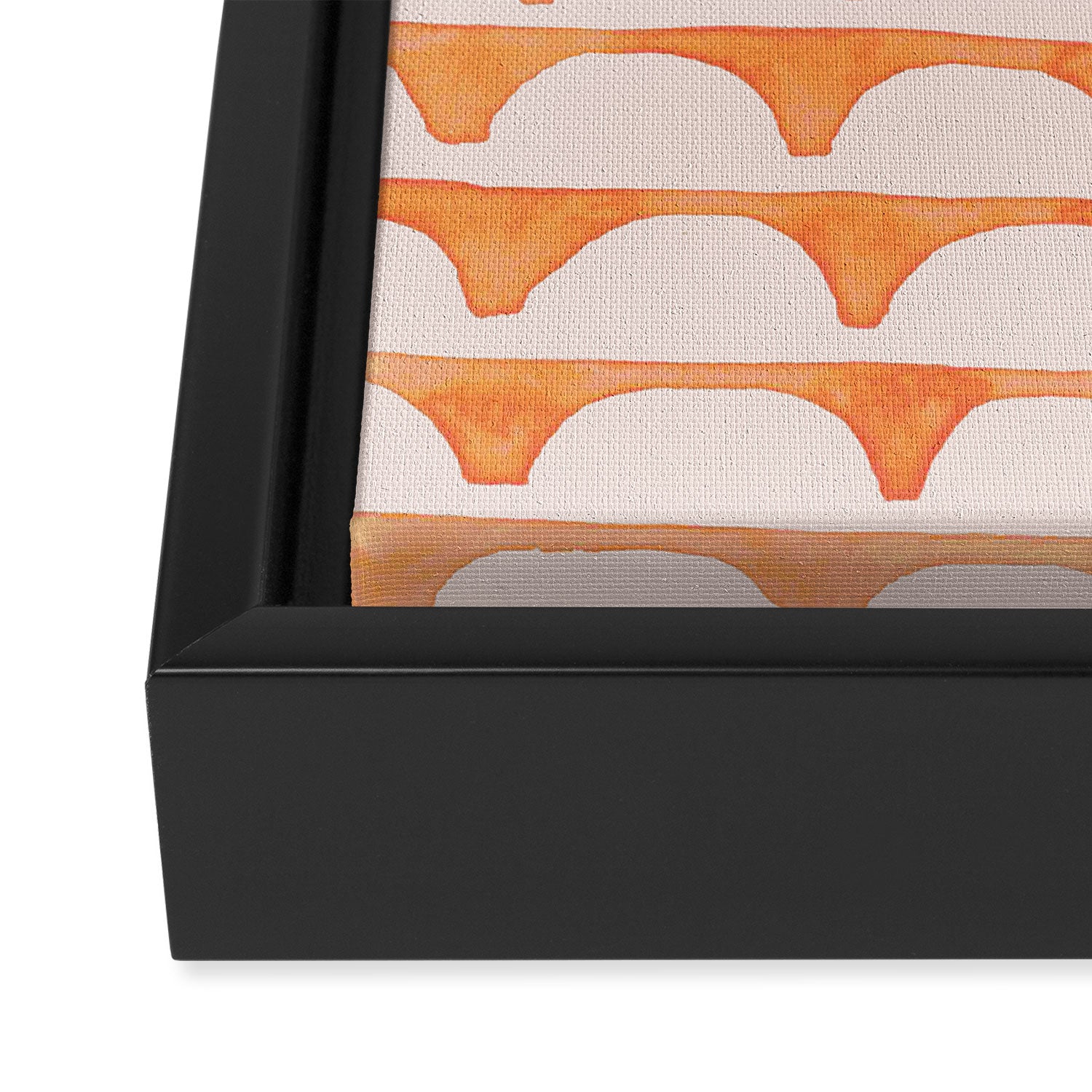 Scoop in peach Framed Canvas Print Gallery Image 3