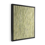 Small scalloped line in watercolor green Framed Canvas Print Gallery Image 2