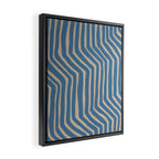Towa in denim blue Framed Canvas Print Gallery Image 2