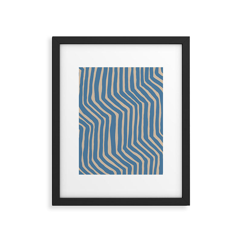 Towa in denim blue Framed Art Print Gallery Image 6