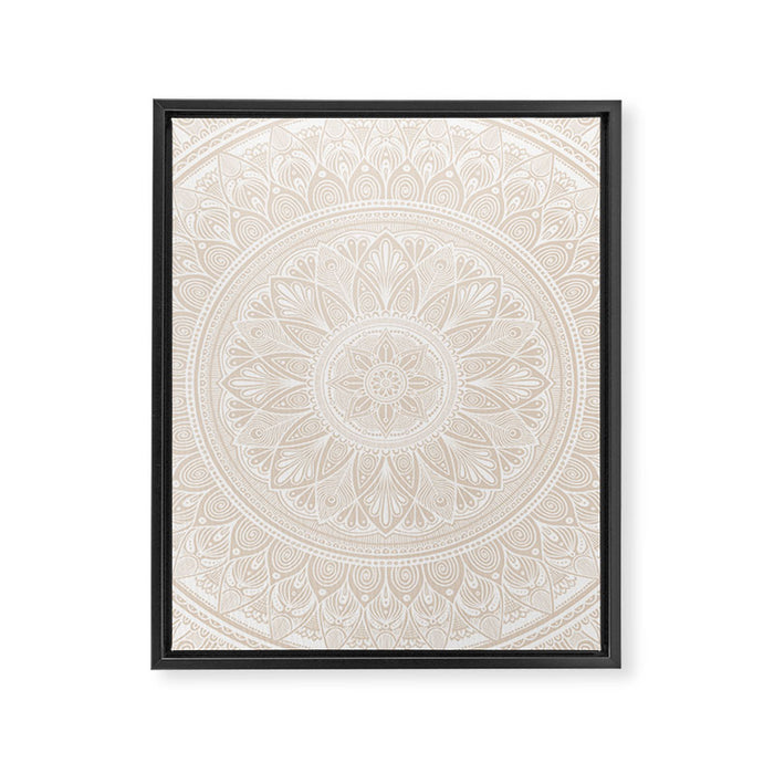 Bloom- Pebble  Framed Canvas Print Gallery Image 1