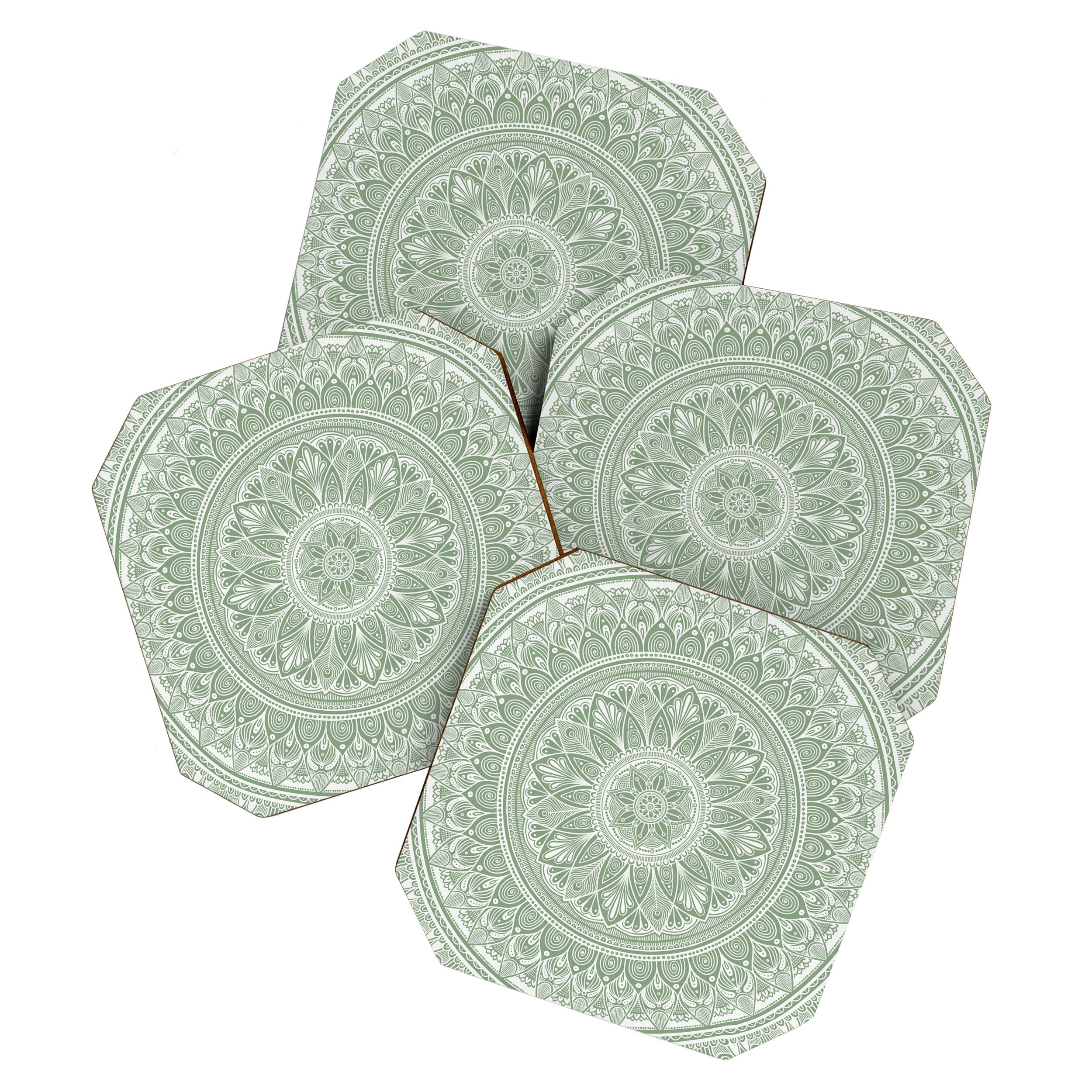 Bloom- Sage Green Coaster Gallery Image 1