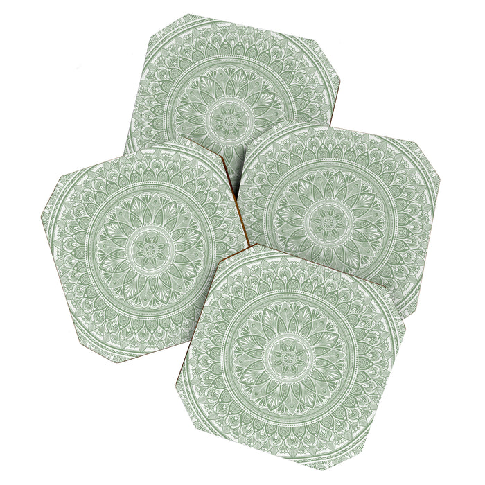 Bloom- Sage Green Coaster Gallery Image 1