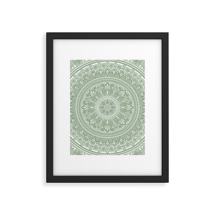 Bloom- Sage Green Framed Art Print Gallery Image 1