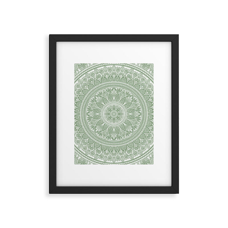 Bloom- Sage Green Framed Art Print Gallery Image 6