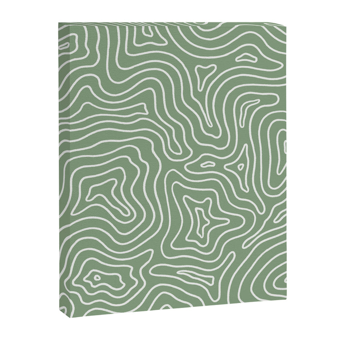 Topographic- Sage Green Canvas Print Gallery Image 1