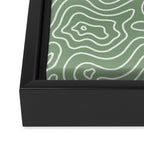 Topographic- Sage Green Framed Canvas Print Gallery Image 3