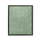 Topographic- Sage Green Framed Canvas Print Gallery Image 8