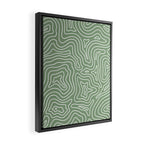 Topographic- Sage Green Framed Canvas Print Gallery Image 2
