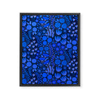 Wildflower Field- Cobalt Blue Framed Canvas Print Gallery Image 3