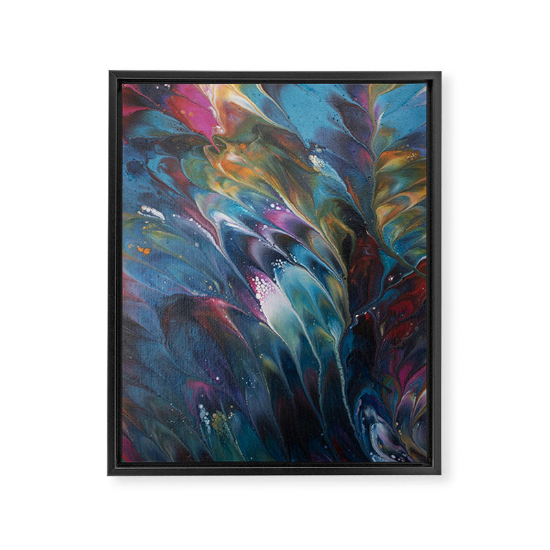 Multi Feather Splash Framed Canvas Print Gallery Image 6