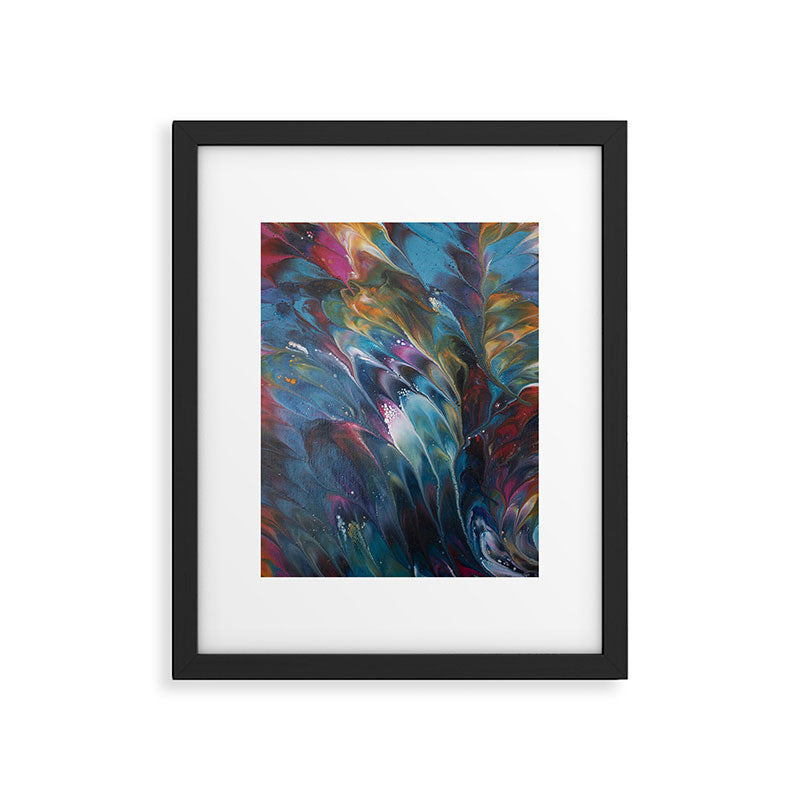Multi Feather Splash Framed Art Print Gallery Image 5