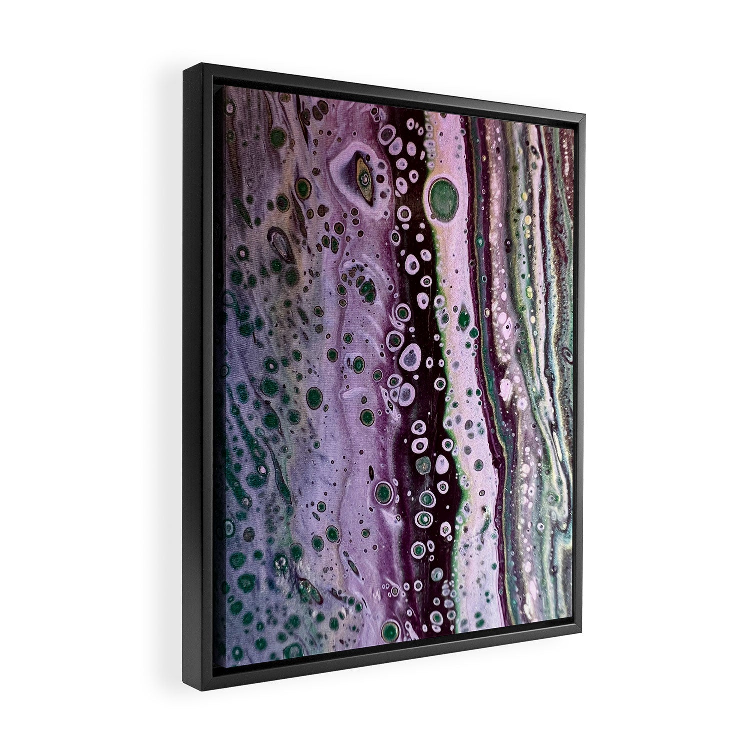 Pinky Bubbles Framed Canvas Print Gallery Image 2