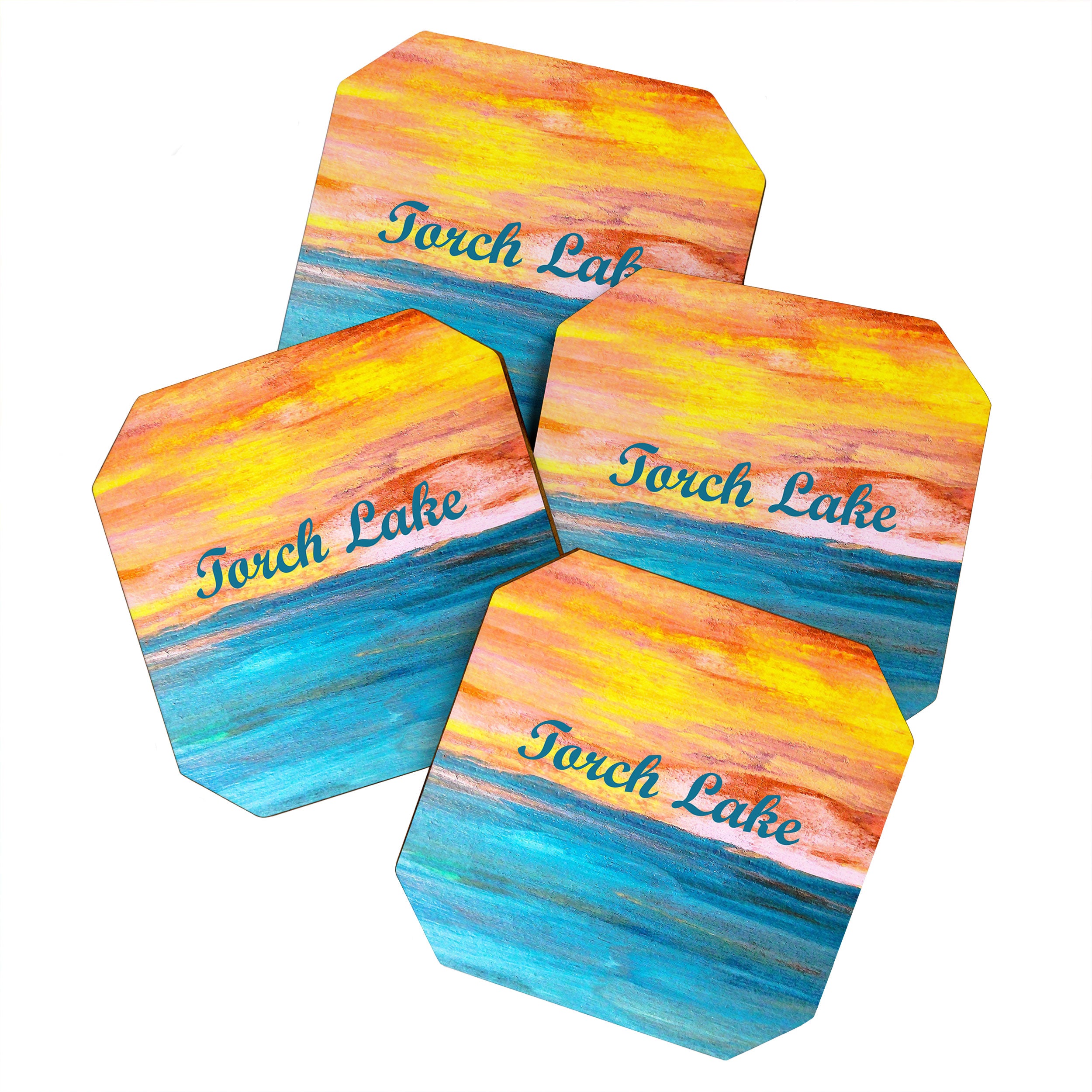Torch Lake Sunset Dream II Coaster Gallery Image 1